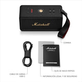 Marshall Middleton II Altavoz Bluetooth portátil con más de 30 Horas de reproducción y Resistencia al Agua IP67 - Negro y latón