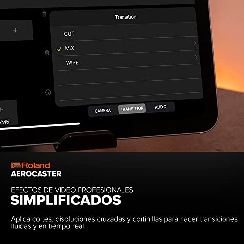 Sistema de livestreaming Roland AeroCaster VRC-01 — Potente solución de producción multicámara inalámbrica con interfaz de audio/controlador de hardware y completa app para iPad