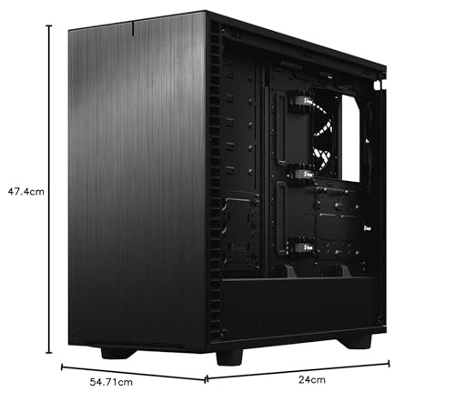 Fractal Design Define 7 Black Brushed Aluminum/Steel E,ATX Silent Modular Dark Tempered Glass Window Mid Tower Computer Case