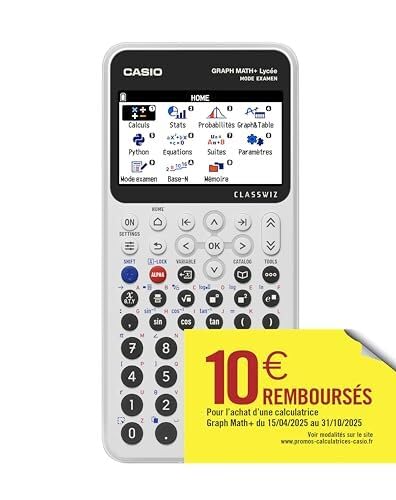 Calculatrice scientifique Casio Graph Math Plus Blanc
