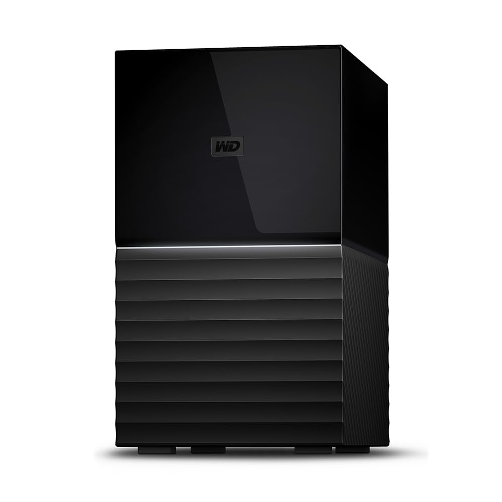 WD 44TB My Book Duo Disco Duro RAID de Escritorio, USB-C/USB 3.2 Gen 1, Copia de seguridad y protección con contraseña, RAID 0/1, JBOD, Formateado para Windows y MacOS, Negro