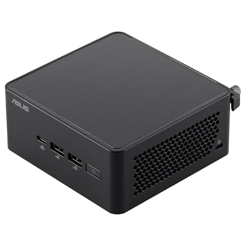 ASUS NUC 14 Pro Mini PC Comercial con IA, Procesador Intel Core Ultra 7 155H, Intel ARC Graphics, 32GB RAM DDR5 (2x16), 1TB SSD, Windows 11 Pro, Cable de alimentación Incluido, Negro