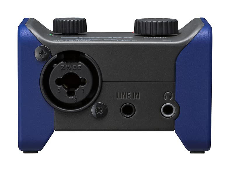 Zoom AMS-22 Interface de audio, 1 entrada XLR/TRS, entrada de línea estéreo, 2 salidas, loopback, monitorización directa, bus-powered, para grabaciones y streaming en PC, Mac, iOS y Android