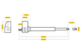 Schellenberg 60820 Motor de Puerta batiente Twin 300, Incl. 2 mandos a Distancia, Ancho máximo 2,5 m por Hoja, Gris