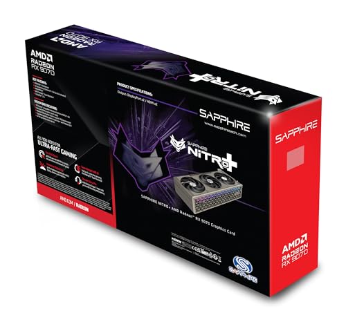 Sapphire Nitro+ AMD Radeon™ RX 9070 Gaming OC 16GB Dual HDMI/Dual DP