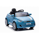 Tachan - Vehículo eléctrico Fiat 500 - De Color Azul - Batería 12v - Control Parental por R/C - +3 años (711T00852 CPA Toy Group)