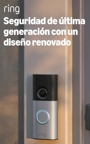 Ring Videotimbre cableado Plus (Wired Video Doorbell Plus, última generación) | Videotimbre con cámara | Retinal 2K | Amplio campo de visión | Prueba gratuita de 30 días del plan de suscripción Ring
