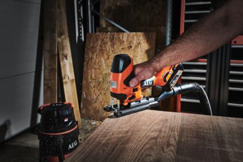 AEG BST18BSBL-0 - Sierra de calar (mango SUBCOMPACT, 18 V, BRUSHLESS, carrera de hoja 25,4 mm, 0 a 3200 cps/min, 6 velocidades + función automática, (sin batería)