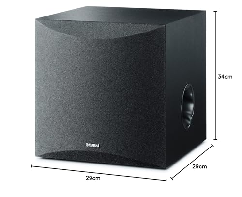 Yamaha NS-SW50 - Altavoz subwoofer amplificado (28 - 200 Hz) color negro