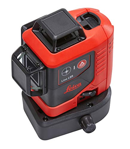 Leica Lino L6R: Nivel láser de línea de 3x360 grados con batería Li-Ion, cargador, adaptador magnético innovador y soporte para pared en una carcasa (láser rojo, alcance de trabajo: 25 m)