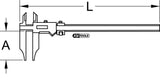 KS Tools 300.0559 Pie de rey de taller sin puntas digital, 0-300mm