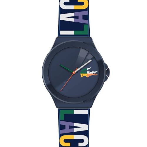 Lacoste Reloj Analógico de Cuarzo para Hombre Colección NEOCROC con Correa de Silicona Azul Marina - 2011184