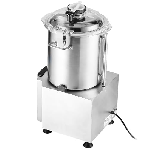 VEVOR Procesador de Alimentos y Picadora de Verduras, Acero Inoxidable de Grado Alimenticio 18 L con Cuchilla en Forma de S y Raspador, para Picar Verduras, Frutas, Granos y Nueces, 425 x 373 x 710 mm