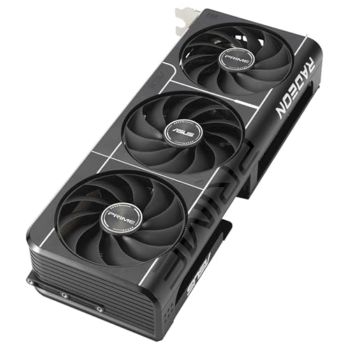 ASUS Prime Radeon RX 9060 XT 16 GB GDDR6 OC Edition, Tarjeta gráfica, PCIe 5.0, HDMI/DP 2.1, diseño de 2.5 Ranuras, Ventiladores Axial-Tech, rodamientos de Doble Bola, Doble BIOS, GPU Guard