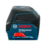 Bosch Professional Nivel láser GCL 2-15 (láser rojo, interior, con puntos de plomada, alcance: 15 m, 3 pilas AA, soporte giratorio RM 1, placa reflectora láser, estuche de protección, maletín)
