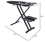 JATA HOGAR TP600 -Tabla de Planchar Plegable, Medidas 136 x 46 cm, Estructura Aluminio Anticorrosión, Resistencia 40 kg, Antideslizante, Funda 100% Algodón, Reposa Planchas, Fabricación europea