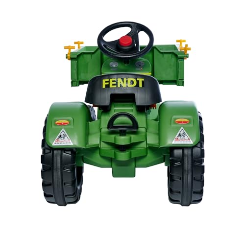 Big Fendt - Tractor Infantil con Cadena de precisión, Asiento Ajustable en 3 Posiciones, hasta 50 kg, Licencia de Fendt, para niños a Partir de 3 años, Verde, Amarillo, Negro y Rojo