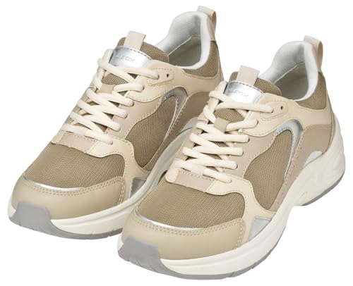 Geox D ZARVIA A, Zapatillas Mujer, Lt Taupe/Papyrus, 37 EU