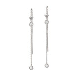 Emporio Armani Pendientes de plata de ley para mujer, EG3617040, talla única, Plata de ley, Sin piedra preciosa