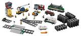 LEGO City Tren de Mercancías con Vehículo Teledirigido - Camión de Juguete, Carretilla Elevadora, 32 Piezas de Vía y & Minifiguras - Regalo para Niños y Niñas de 6+ Años 60198
