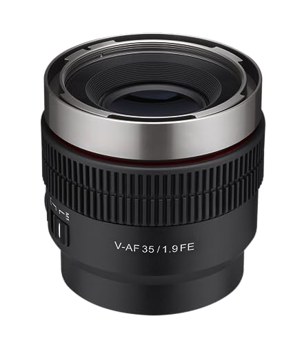 Samyang V-AF 35mm T1.9 FE para Sony E Lente de video Lente de enfoque automático Lente de cine 8K Soporte Interruptor personalizado y botón personalizado