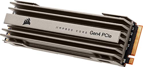 Corsair MP600 Core 4 TB M.2 NVMe PCIe x4 Gen4 SSD, hasta 4.950 MB/s Velocidad de Lectura Secuencial y de Escritura Secuencial 3.950 MB/s, Interfaz Alta Velocidad, 3D QLC NAND, Aluminio