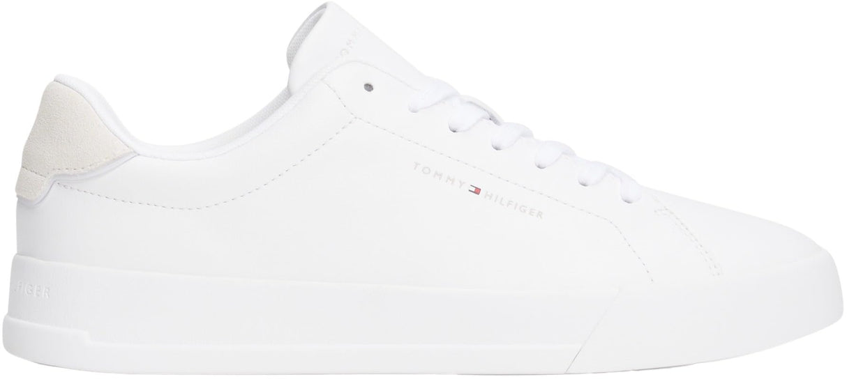 Tommy Hilfiger Court Sneaker Mujer Detail Essential de Piel, Blanco (White), 41