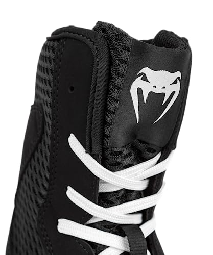 Venum Contender-Zapatillas de Boxeo, Zapatos Unisex Adulto, Negro/Blanco, 43 EU