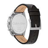 Calvin Klein Reloj Analógico de Cuarzo Multifunción para Hombre Colección Impact con Correa de Cuero Negra - 25200364