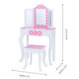 Fantasy Fields Teamson Kids Juego De Tocador Rosa con Espejo Y Luces Tocador Madera TD-11670FL