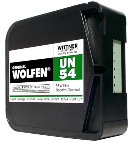 Original Wolf B+W - Película Negativa Super 8 ISO 64-200 con Desarrollo + escaneo