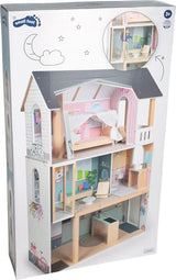 Small Foot Casa de muñecas Villa de Ensueño XL, 3 Pisos, muñecas de hasta 30 cm, Escala 1:6, Aspecto de Madera, 12730