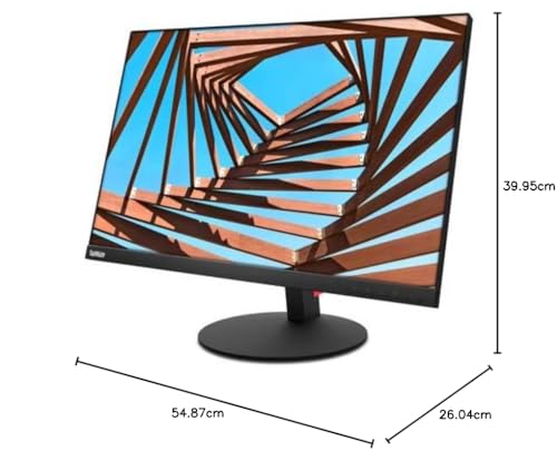 Lenovo ThinkVision T25d-10 - Monitor de 25.0" WUXGA (1920x1200 pixeles, 16:10, 4ms, 1000;1, Puertos VGA + HDMI, 3 lados sin bordes, Regulable en altura, Rotacion vertical en la peana) - Color Negro
