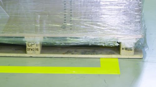 3M Cinta Duradera para Marcar Pisos 971L, Yellow, 76.2 mm x 33 m, 0.43 mm, Individually Wrapped Conveniently Packaged