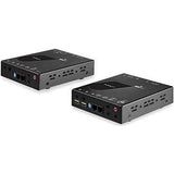 StarTech.com Extensor KVM HDMI por LAN - 4K 30Hz - Alargador de Vídeo por Ethernet CAT6 IP con USB, Negro