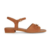 Geox D New Eraklia 15, Sandalia Plana Mujer, coñac, 40 EU