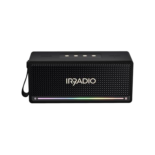 IRRADIO IR-M6 Classic, Altavoz Bluetooth portátil, 40 W, Doble woofer y Tweeter, Grado de impermeabilización IPX7, iluminación LED RGB, función True Wireless Stereo, Compatible con formatos MP3 y WA