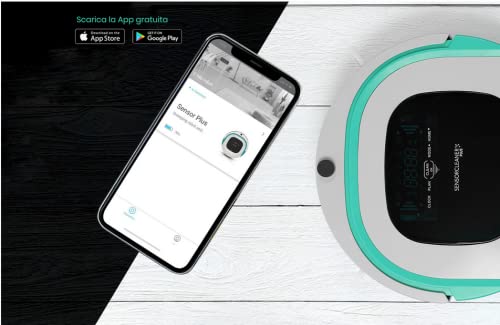 LINEA TIELLE LIFE TECHNOLOGIES Robot Aspirador Limpiador de Suelos Sensor Cleaner Plus WN Profesional con Kit Animal Care y mapeo de ambientes