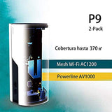 TP-Link Deco P9 PLC Wi-Fi Mesh Híbrido con Powerline, Adecuado para Paredes Gruesas, Powerline AV1000 + WiFi AC1200, Cobertura de hasta 370 ㎡, 2 x Puerto Gigabit, CPU Qualcomm