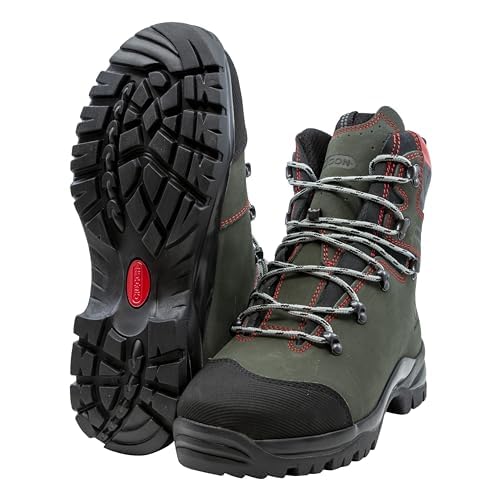 Oregon Botas de Seguridad Fiorland para Trabajos con Motosierra, Botas Impermeables con Protección Clase 2, EPI de Seguridad, Resistentes al Calor y al Frío, Máxima Comodidad - Talla EU 42 (UK 8)