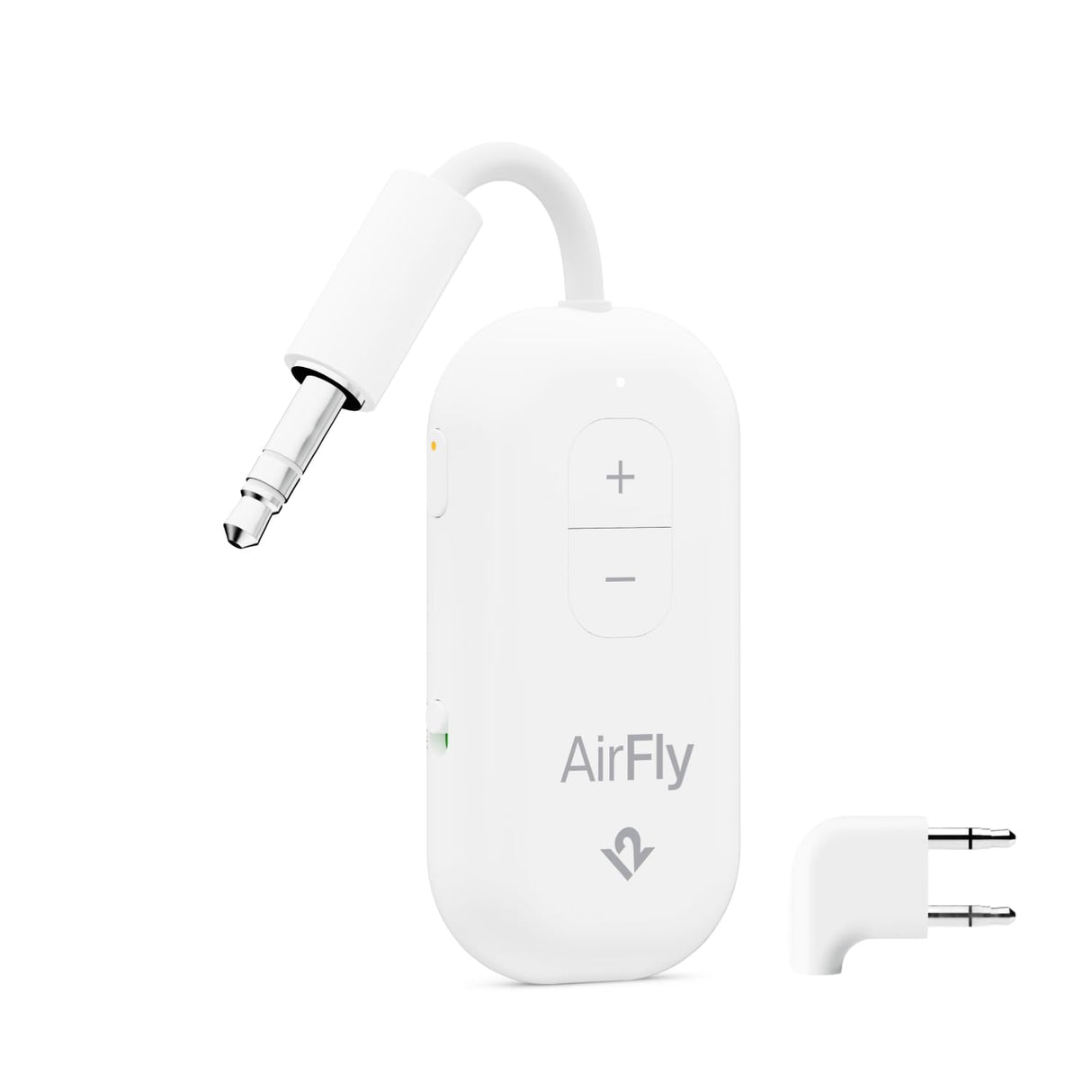 Twelve South AirFly Pro 2 Deluxe | Transmisor/Receptor inalámbrico con Audio compartido para hasta 2 AirPods/Auriculares inalámbricos - Avión, Gimnasio, Coche