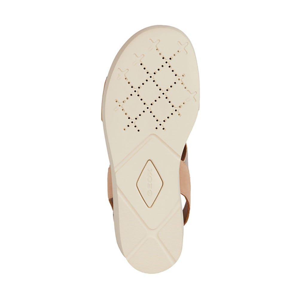 Geox D Xand 2.2s A, Sandalia de cuña Mujer, Dk Skin Champagne, 36 EU