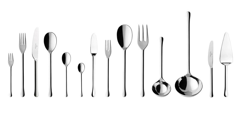 Villeroy & Boch Udine Cubertería, Para hasta 12 personas, 113 piezas, Acero inoxidable, apto para lavavajillas