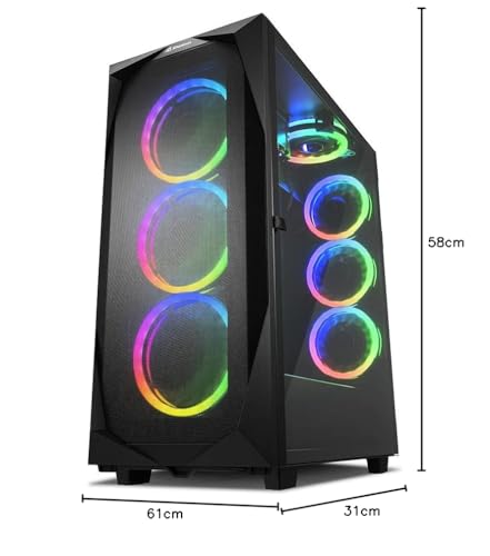 Sharkoon REV300 RGB Cristal Templado USB-C/3.2 Negra