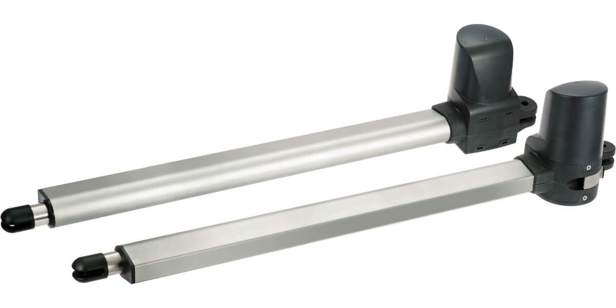 Schellenberg 60820 Motor de Puerta batiente Twin 300, Incl. 2 mandos a Distancia, Ancho máximo 2,5 m por Hoja, Gris