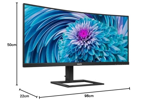 Philips Monitors 346E2CUAE/00-34" Curved 1500R, WQHD, 100Hz, 1ms, VA, Adaptive Sync (3440x1440, 300cd/m, 2xHDMI, DisplayPort 1x1.2), Negro