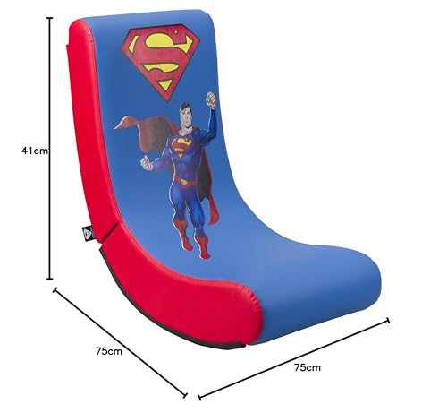 Subsonic - Superman - Silla De Juego Gaming Rock'n'Seat Junior - Asiento Gamer para Habitación De Niños Y Adolescentes con Licencia Oficial (Playstation 5)