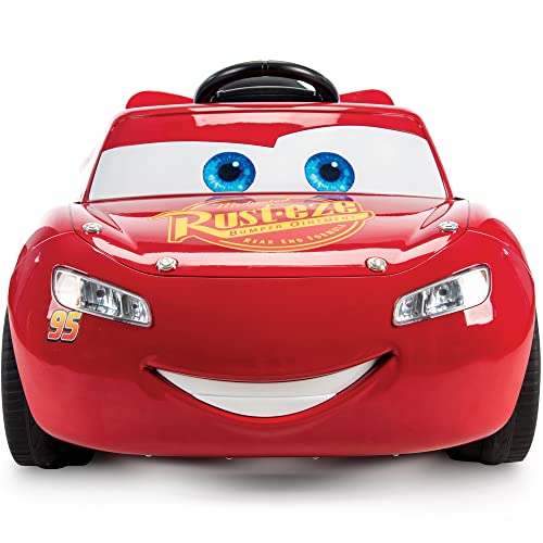 Huffy Disney Cars Lightning Mcqueen Coche eléctrico para niños 3-5 años - Coche 6v con Luces de Trabajo y Sonido