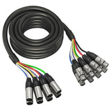 Behringer GMX-500 Gold Performance Cable multinúcleo de 8 vías de 5 m (16,4 pies) con conectores XLR