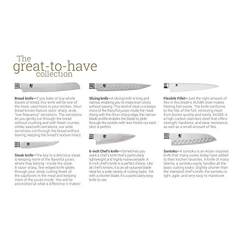 KAI Shun Classic pequeño Santoku 14 cm longitud de la hoja - First Touch - cuchillo de Damasco 32 capas núcleo VG MAX - 61 (±1) HRC - mango de madera Pakka - cuchillo de cocina japonés forjado